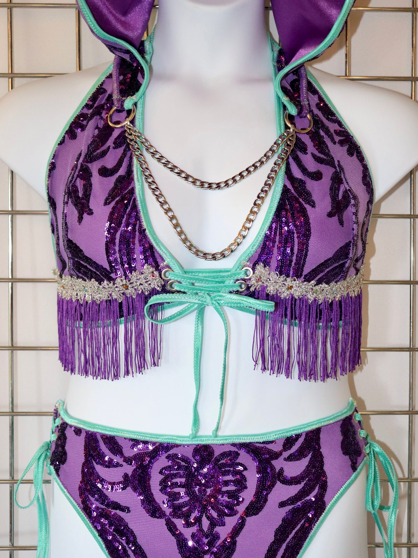Fluorite Frequency Hood Bikini Set
