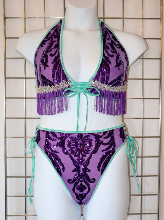 Fluorite Frequency Hood Bikini Set