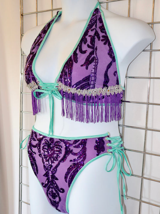Fluorite Frequency Hood Bikini Set